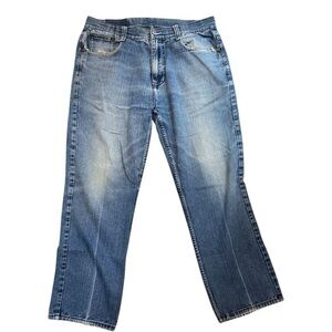 Makaveli Branded Blue Jeans Size 38 Y2K Distressed Wide Leg Denim Tupac 2Pac